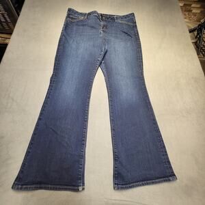 Gap 1969 Jeans Womens 34 Blue Perfect Boot Cut Distressed Stretch Denim